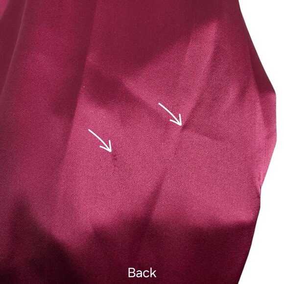 Reformation Frankie Strawberry Wine Pink Rosette Silk Maxi Dress Back Slit 4 - Picture 12 of 13